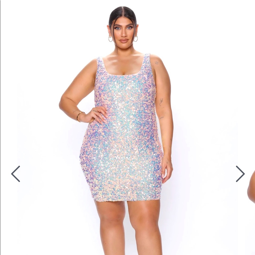 New Sequin mini dress plus size